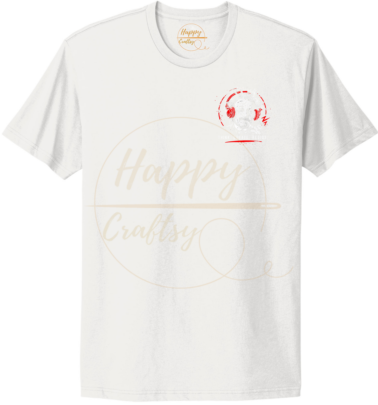 EINSTEIN, THINK. CREATE .RESIST-355 T-shirt - 355-S-White, 355-M-White, 355-L-White, 355-XL-White, 355-2XL-White, 355-3XL-White