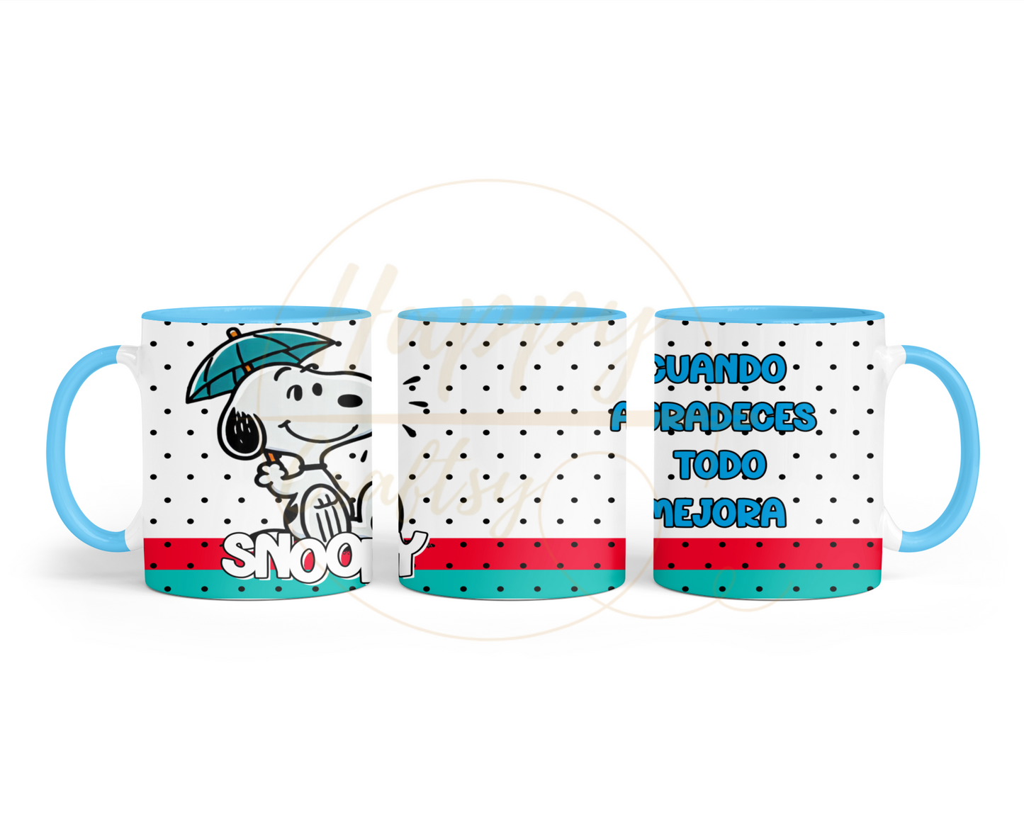 Umbrella Raindrop Joy-492 Mugs - 492-11OZ-Light Blue