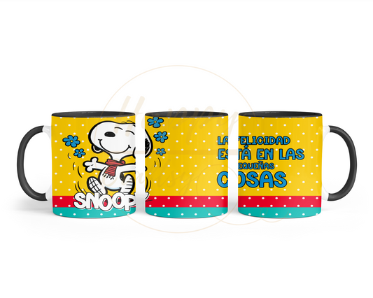 Joyful Dot Pattern Escape-491 Mugs - 491-11OZ-Black