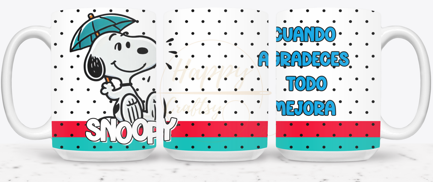 Umbrella Raindrop Joy-492 Mugs - 492-15OZ-White
