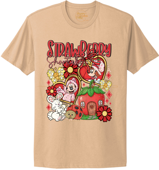 Strawberry Blossom Cottage.-551 T-shirt - 551-S-Cream, 551-M-Cream, 551-L-Cream, 551-XL-Cream, 551-2XL-Cream, 551-3XL-Cream
