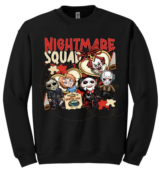 Playful Scare Squad-547 Sweatshirt - 547-S-Black, 547-M-Black, 547-L-Black, 547-XL-Black, 547-2XL-Black, 547-3XL-Black