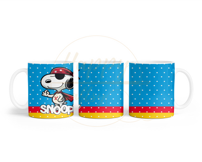 Retro Pirate Super Hero-487 Mugs - 487-11OZ-White