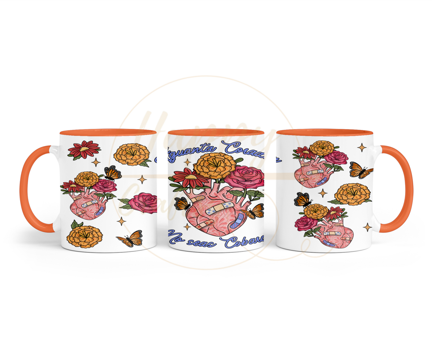 Aguanta Corazon-504 Mugs - 504-11OZ-Orange