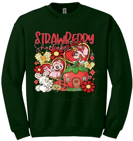 Strawberry Blossom Cottage.-551 Sweatshirt - 551-S-Forest Green, 551-M-Forest Green, 551-L-Forest Green, 551-XL-Forest Green, 551-2XL-Forest Green, 551-3XL-Forest Green