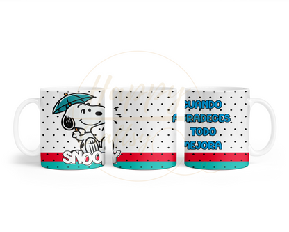 Umbrella Raindrop Joy-492 Mugs - 492-11OZ-White