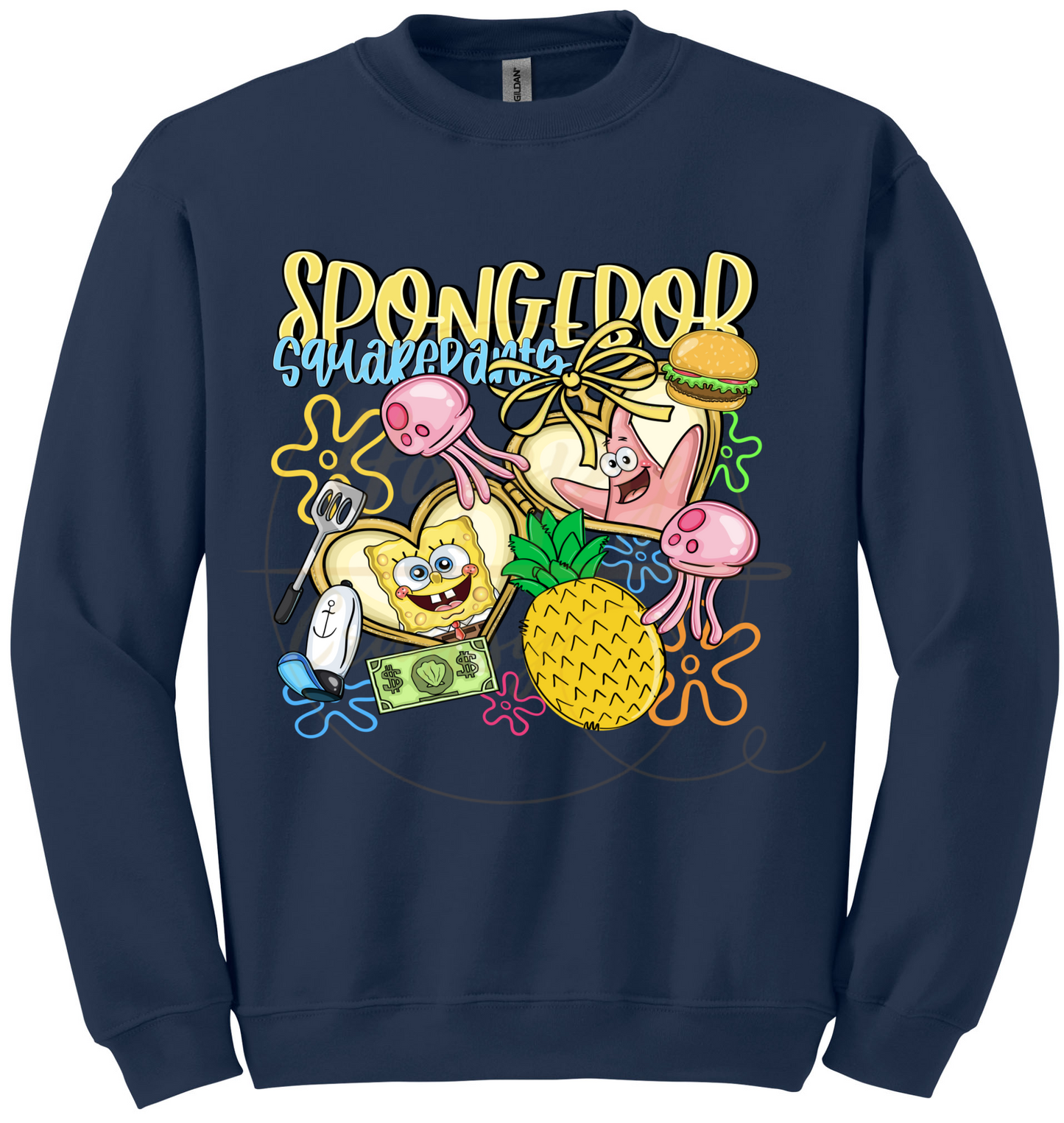 Undersea Fun Vibes-557 Sweatshirt - 557-S-Navy, 557-M-Navy, 557-L-Navy, 557-XL-Navy, 557-2XL-Navy, 557-3XL-Navy