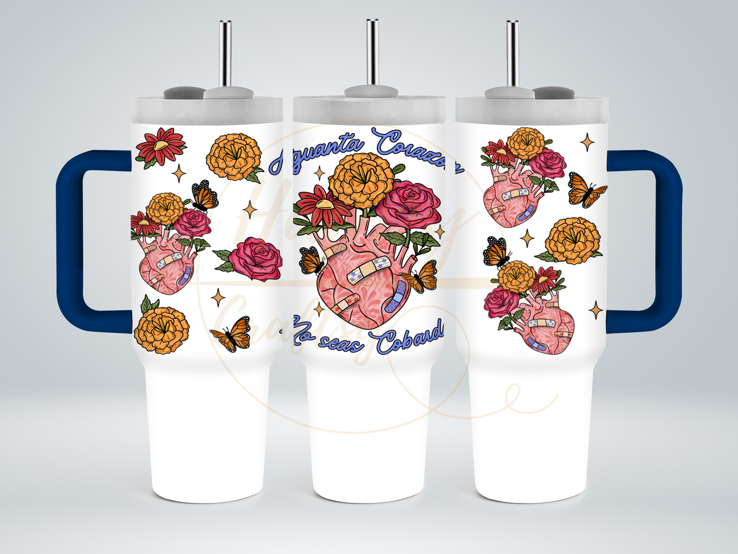 Aguanta Corazon-504 Tumbler - 504-40OZ-Blue