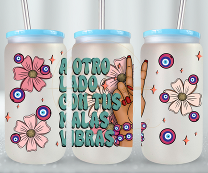 A Otro Lado-517 Glass Can - 517-16OZ-Blue
