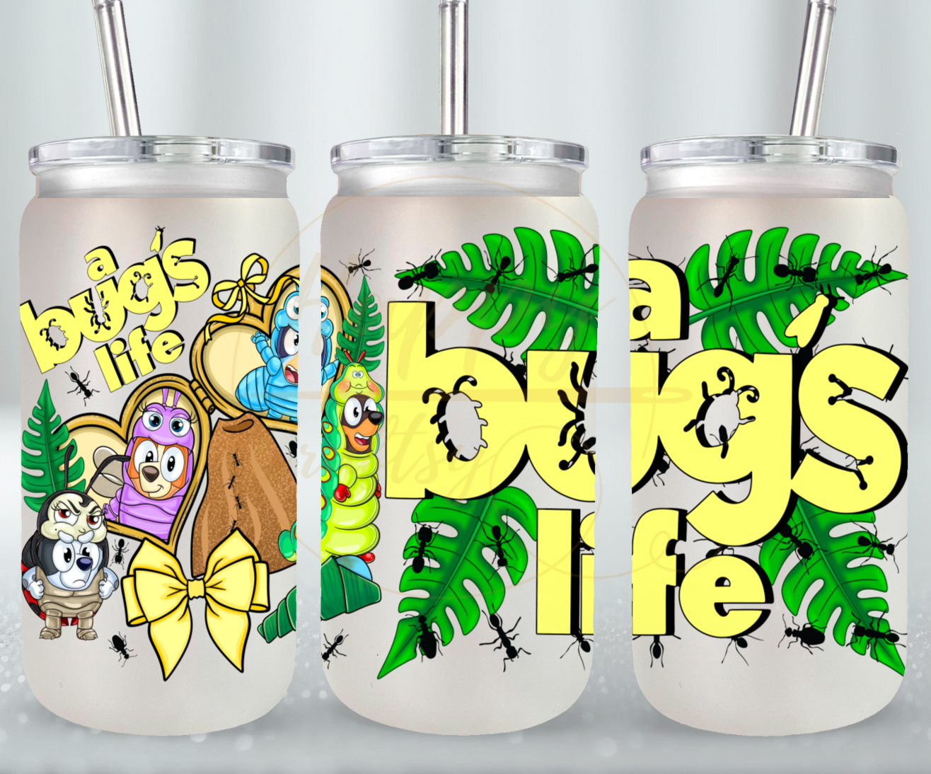 A Bug's Life-526 Glass Can - 526-16OZ-White