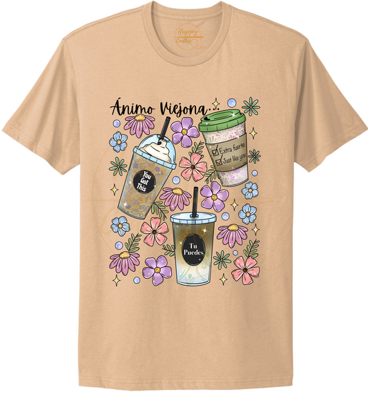Animo Viejona-502 T-shirt - 502-S-Cream, 502-M-Cream, 502-L-Cream, 502-XL-Cream, 502-2XL-Cream, 502-3XL-Cream