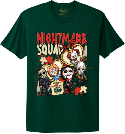 Playful Scare Squad-547 T-shirt - 547-S-Forest Green, 547-M-Forest Green, 547-L-Forest Green, 547-XL-Forest Green, 547-2XL-Forest Green, 547-3XL-Forest Green