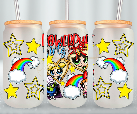 Bright Little Heroes-534 Glass Can - 534-16OZ-Bamboo Lids