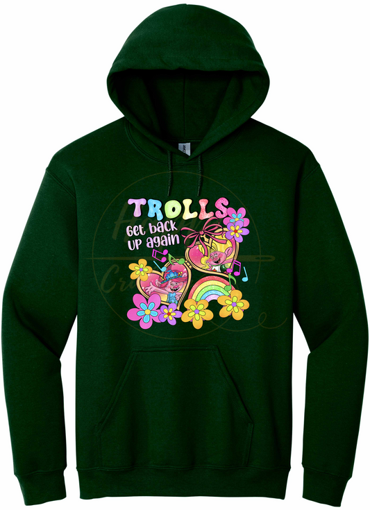 Colorful Flower Party Crew-539 Hoodie - 539-S-Forest Green, 539-M-Forest Green, 539-L-Forest Green, 539-XL-Forest Green, 539-2XL-Forest Green, 539-3XL-Forest Green