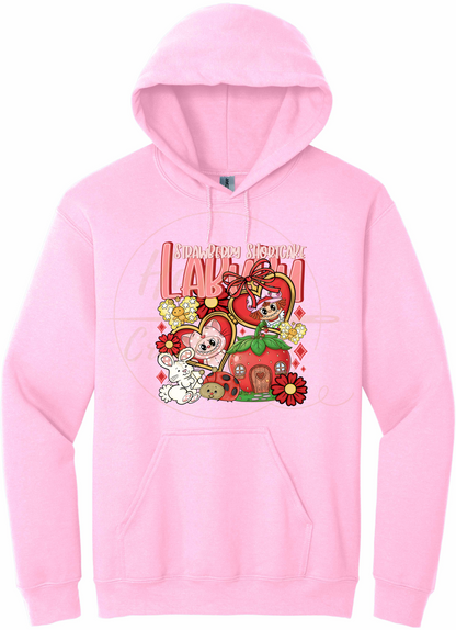 Sweet Berry Garden Friends-554 Hoodie - 554-S-Light Pink, 554-M-Light Pink, 554-L-Light Pink, 554-XL-Light Pink, 554-2XL-Light Pink, 554-3XL-Light Pink