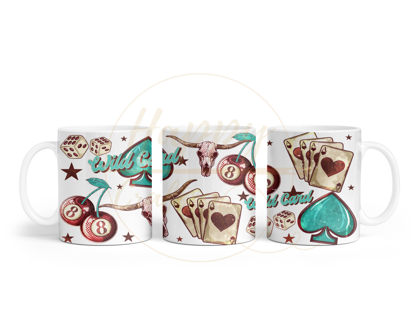 Wild Card-345 Mugs - 345-11OZ-White