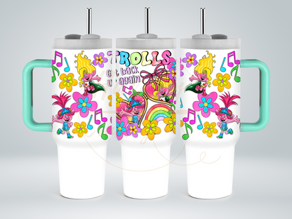 Colorful Flower Party Crew-539 Tumbler - 539-40OZ-Green