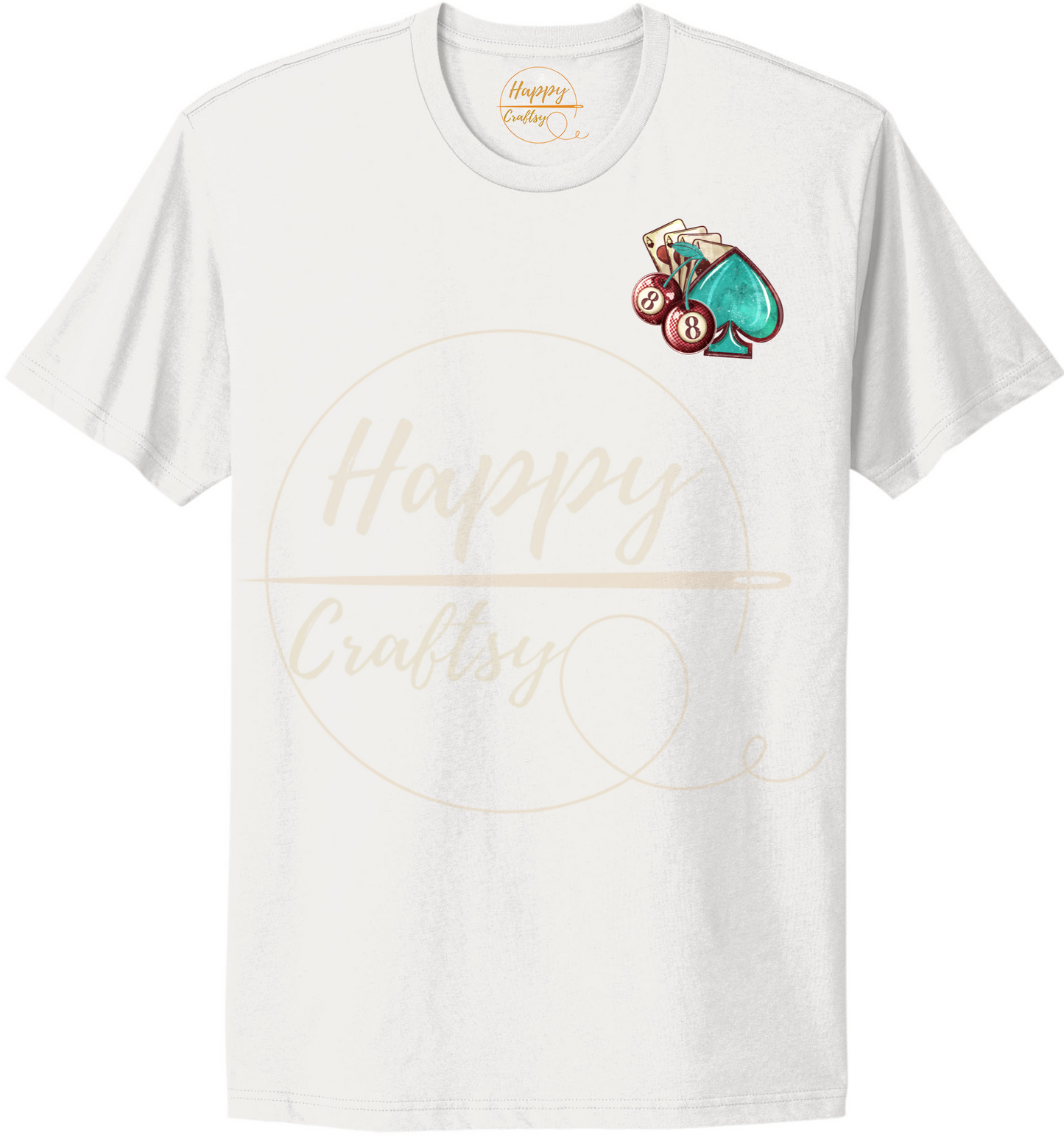 Wild Card-345 T-shirt - 345-S-White, 345-M-White, 345-L-White, 345-XL-White, 345-2XL-White, 345-3XL-White