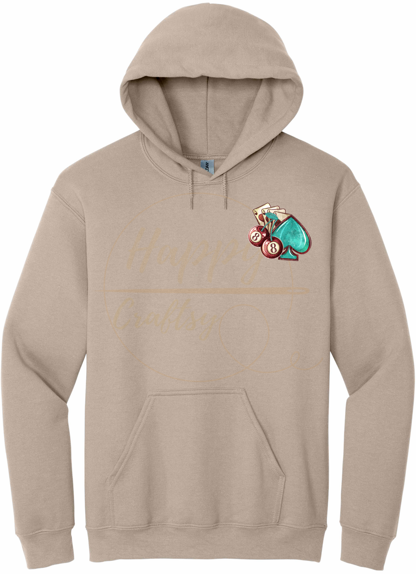Wild Card-345 Hoodie - 345-S-Sand, 345-M-Sand, 345-L-Sand, 345-XL-Sand, 345-2XL-Sand, 345-3XL-Sand