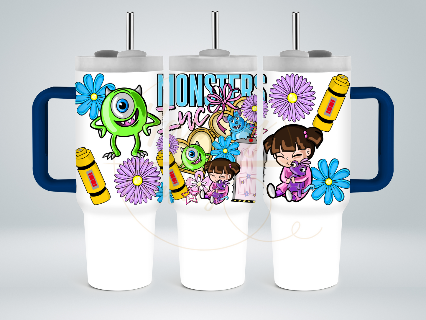 Colorful Monster Crew-543 Tumbler - 543-40OZ-Blue