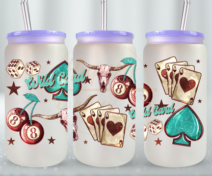 Wild Card-345 Glass Can - 345-16OZ-Purple