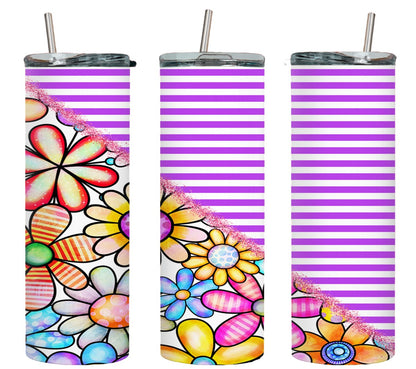 Flower Split Purple-10577 - tumbler