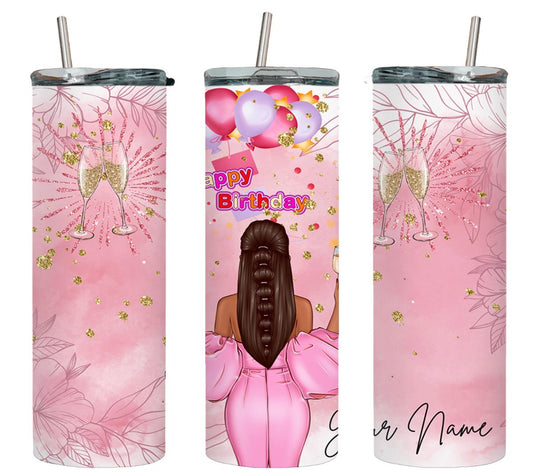 Personalized Happy Birthday - tumbler