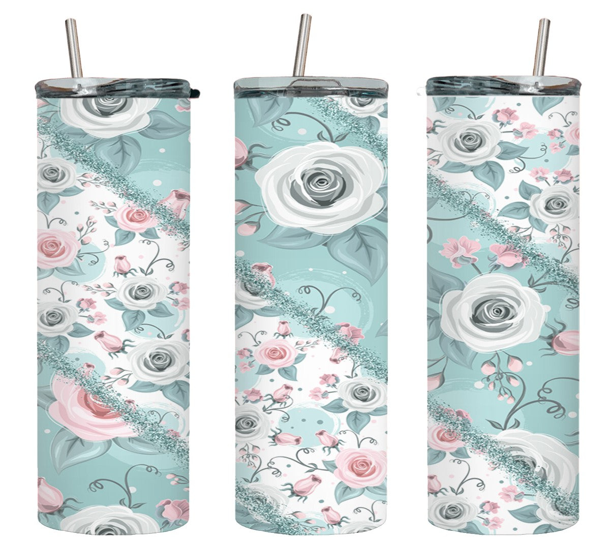 Flower Split Blue-10576 - tumbler