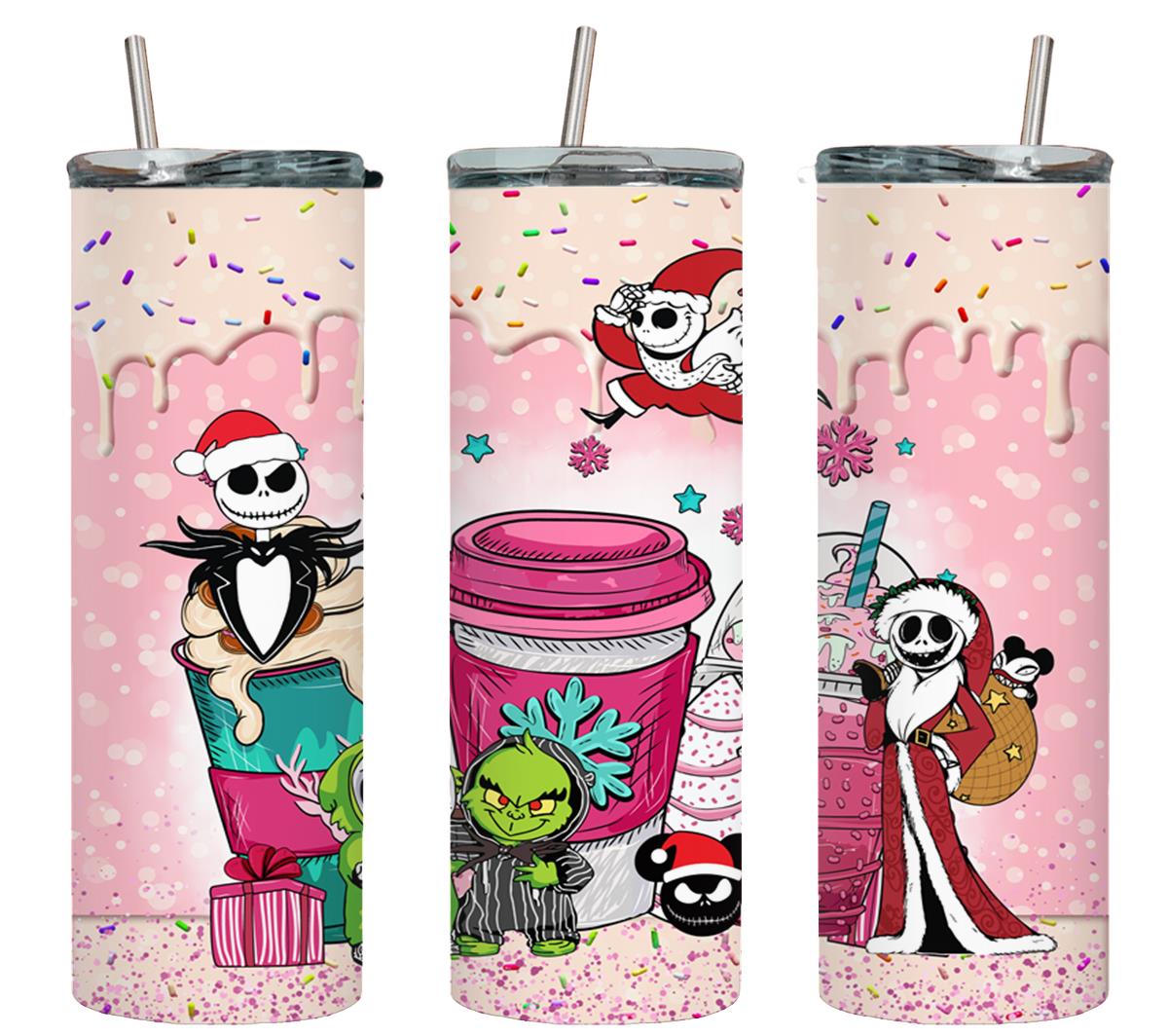 Skull Guy in Christmas - tumbler