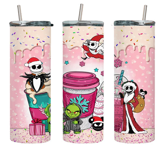 Skull Guy in Christmas - tumbler