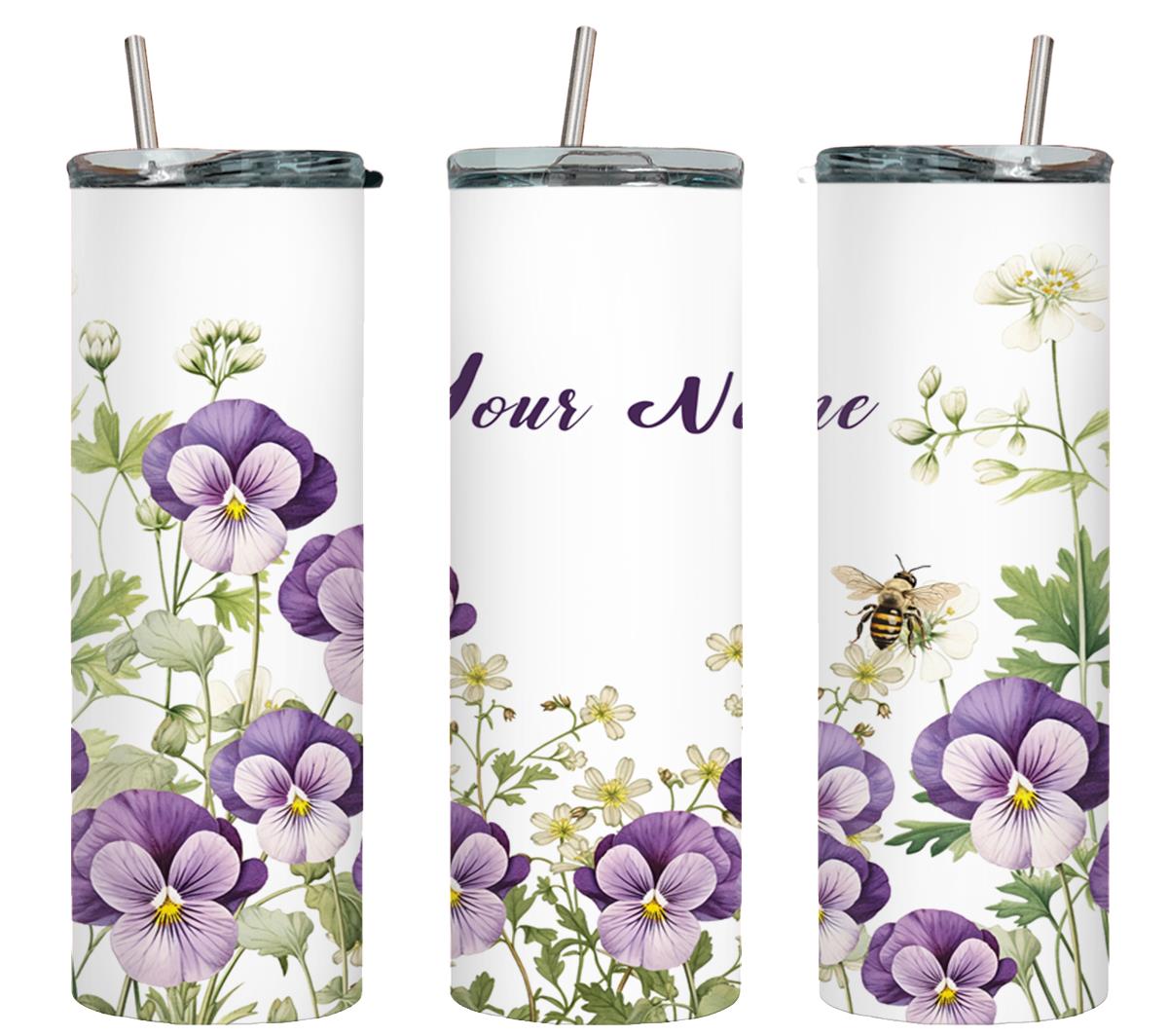 Personalized Birthday February Violet-8234 - tumbler