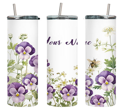Personalized Birthday February Violet-8234 - tumbler