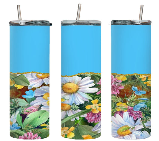 Blue Daisy-10564 - tumbler
