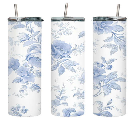 Blue Flower - tumbler