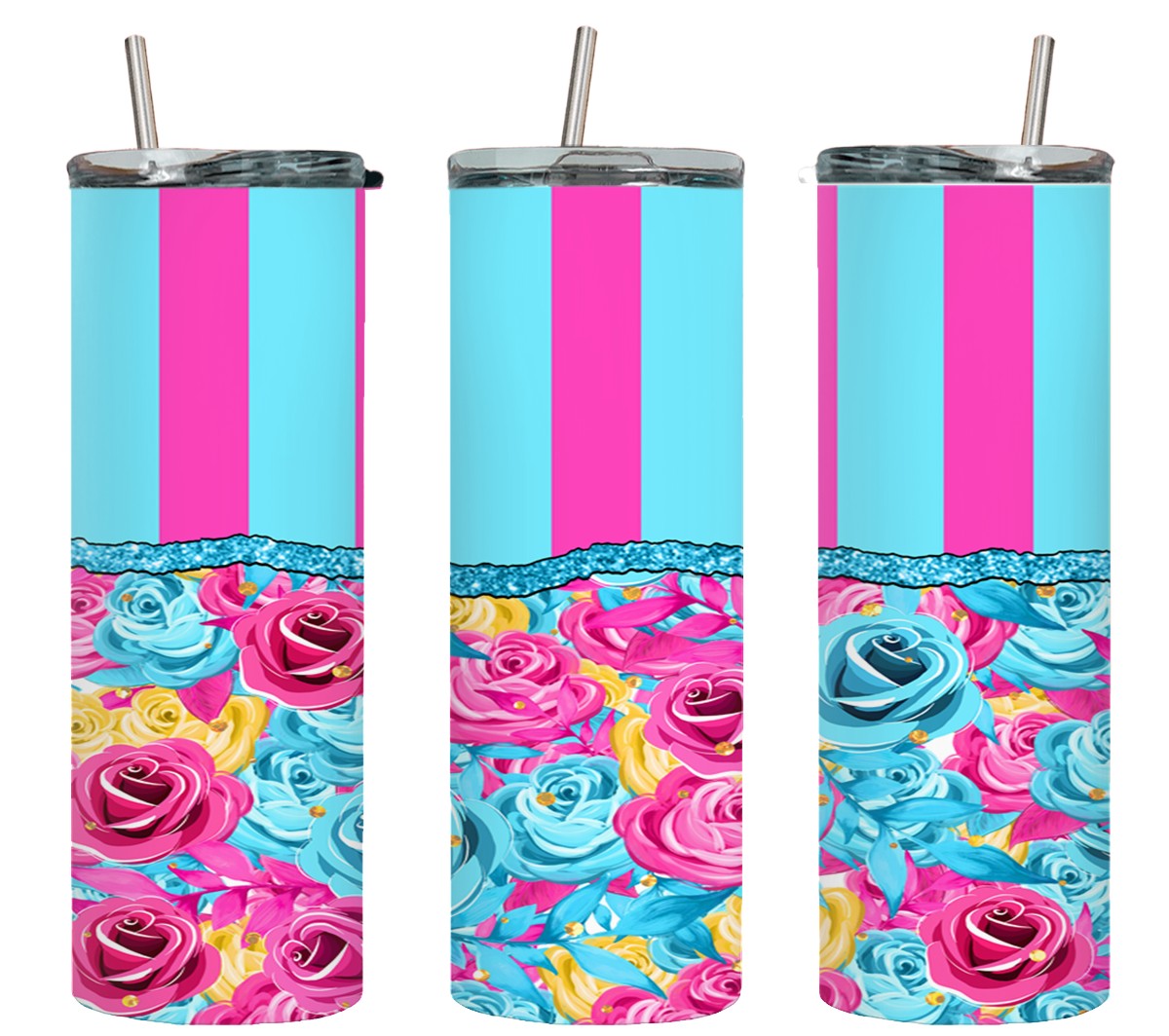 Flower Stripe-10581 - tumbler
