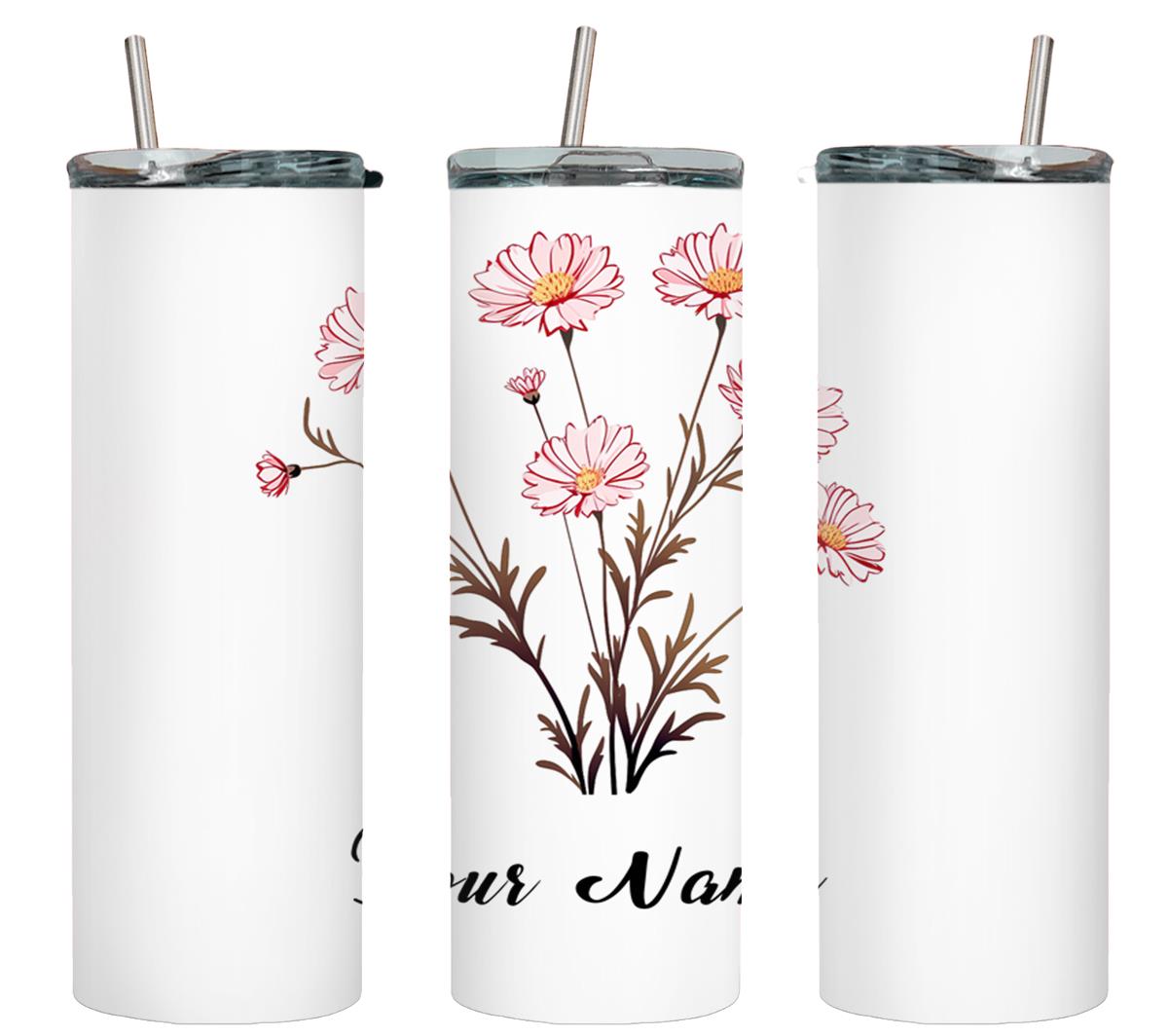 Personalized Birthday September Aster - tumbler