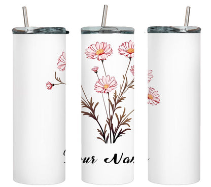 Personalized Birthday September Aster - tumbler