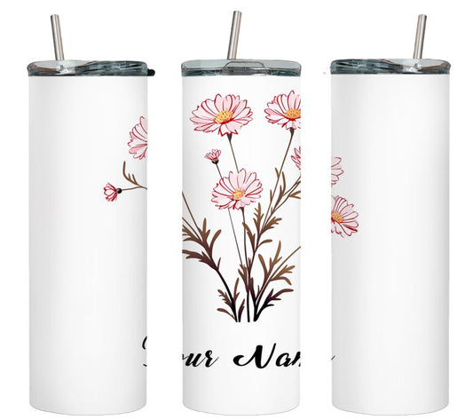 Personalized Birthday September Aster - tumbler