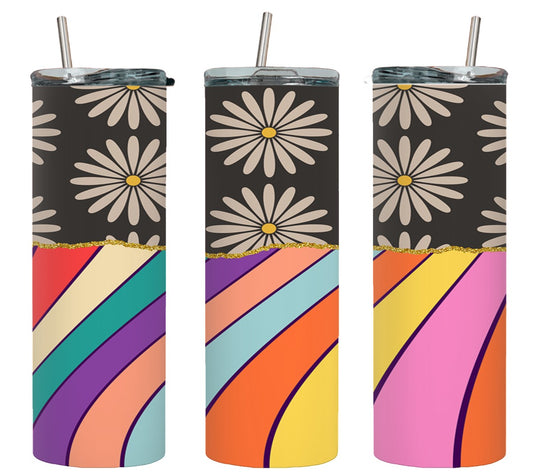 Retro Daisy - tumbler