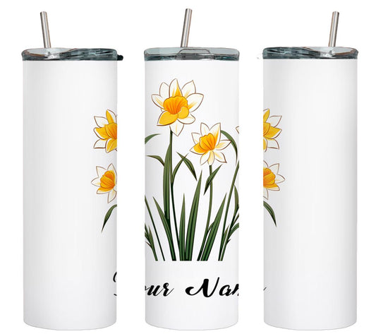 Personalized Birthday December Narcissus - tumbler