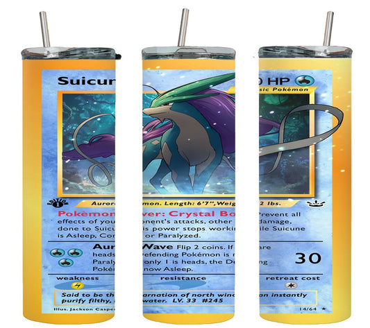 Pokemon Suicune Card-8048 - tumbler