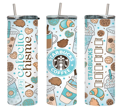 Cafecito y Chisme Blue-8473 - tumbler