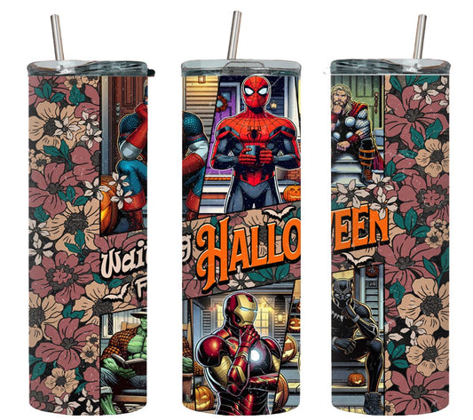 Super Heros Waiting for Halloween-9113 - tumbler