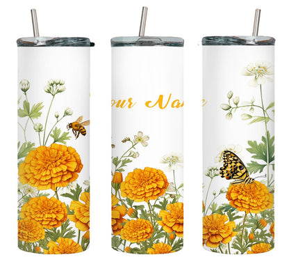 Personalized Birthday October Marigold-8241 - tumbler