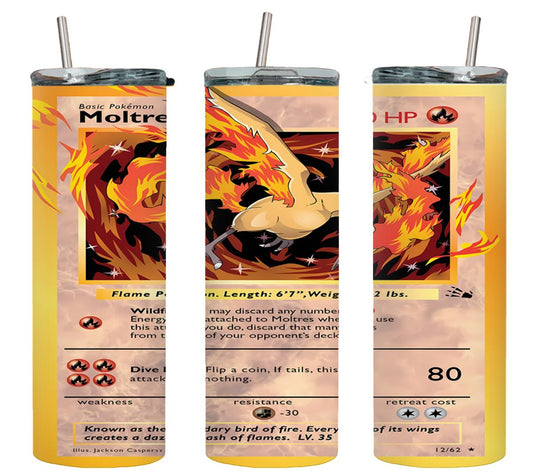 Pokemon Moltres Card-8045 - tumbler