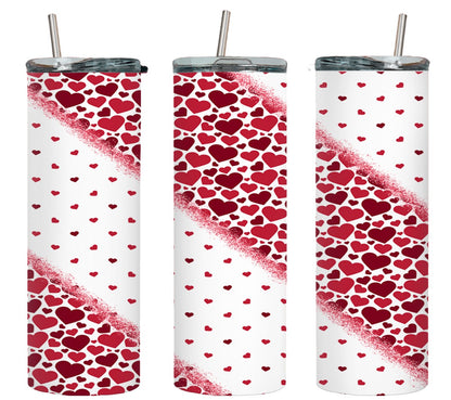 Stripe Hearts - tumbler