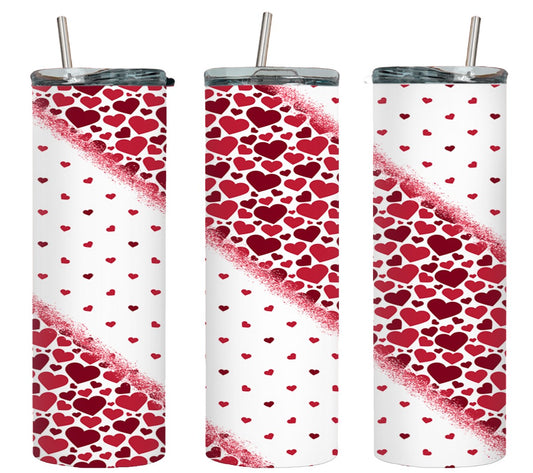 Stripe Hearts - tumbler