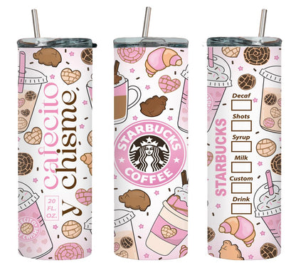 Cafecito y Chisme Pink-8474 - tumbler