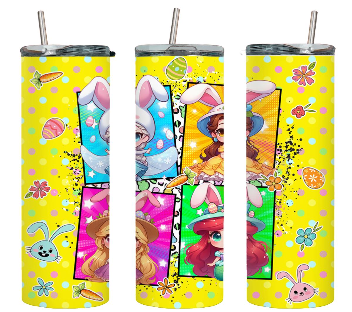 Elsa, Belle, Rapunzel, Ariel-8915 - tumbler
