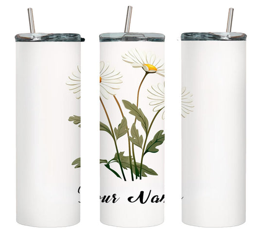 Personalized Birthday April Daisy - tumbler
